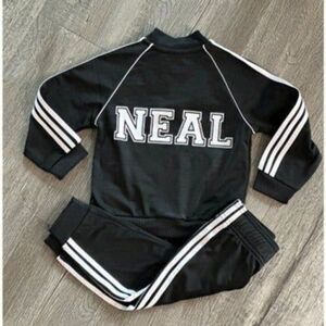 Black Personalized Baby & Toddler Adidas Tracksuit